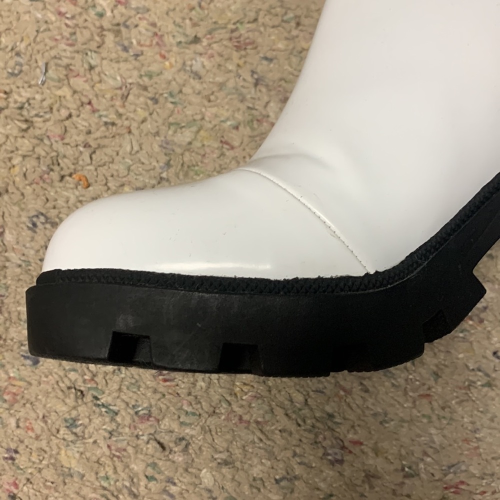 Mix No. 6 Size 9.5M Women's White Patent Leather Videl Chelsea Block Heel Boots - Picture 5 of 5